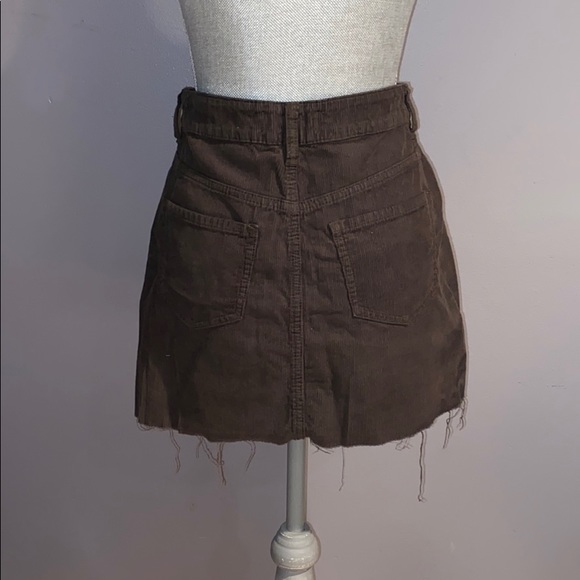 Woman's PacSun Dark Green Corduroy Mini Skirt 25 - Picture 2 of 8